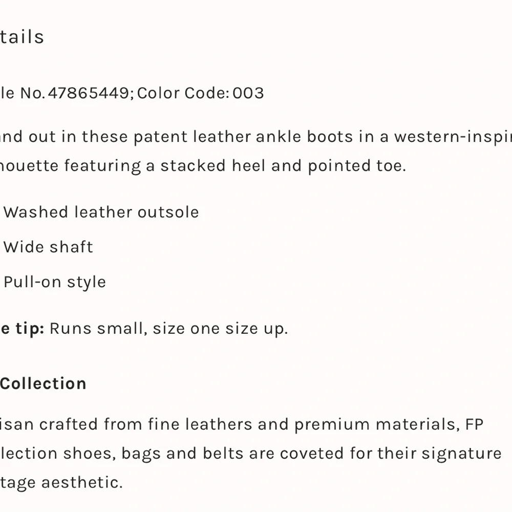 Free People Vintage Black leather cowboy Booties - Picture 5 of 11